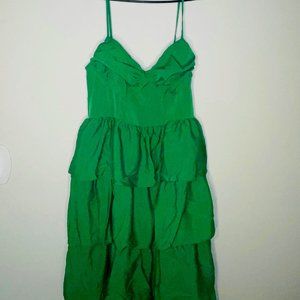 COPY - Bright green Cup detail Strappy Tiered Maxi Dress